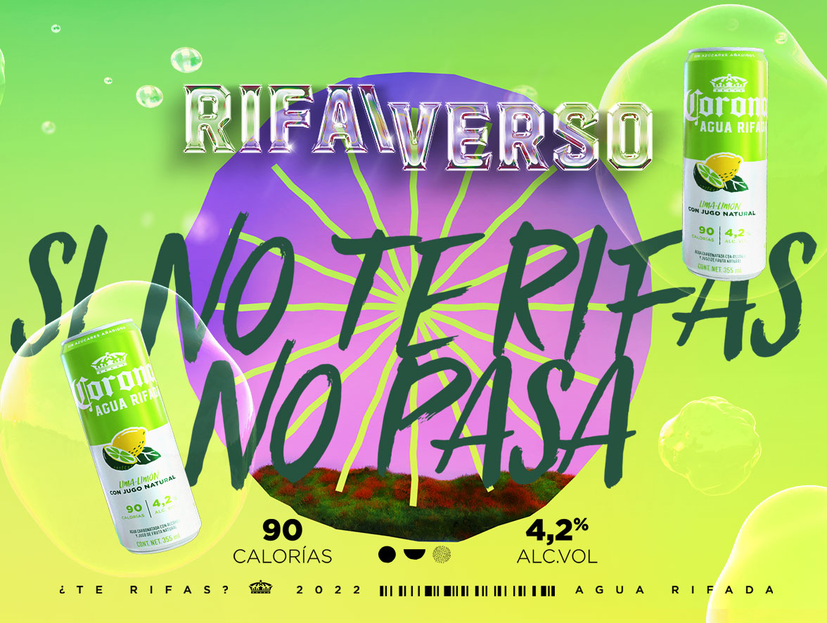 Póster — Si no te rifas no pasa (verde)